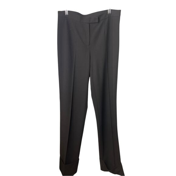 Trina Turk Black Career Trousers, Wide Cuff, minimalist, Capsule Professional  2 - Picture 3 of 8